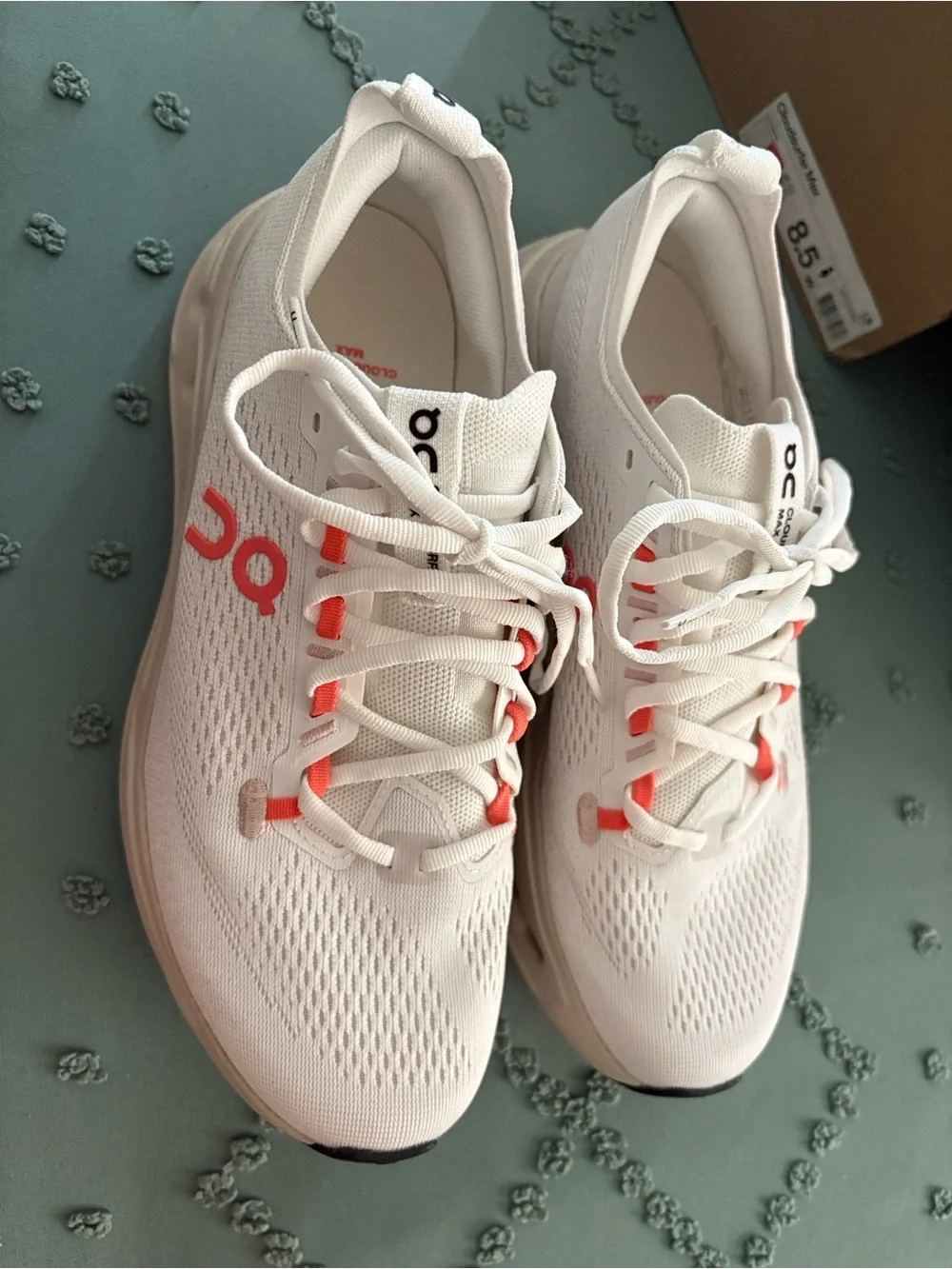 On Cloud Cloudsurfer Max Women’s 8.5 New In Box Ivory Coral - Picture 5 of 6